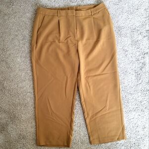 XXL Old Navy Khaki Wide Leg Stretch Dress Pants Elastic Waist Business Plus Size
